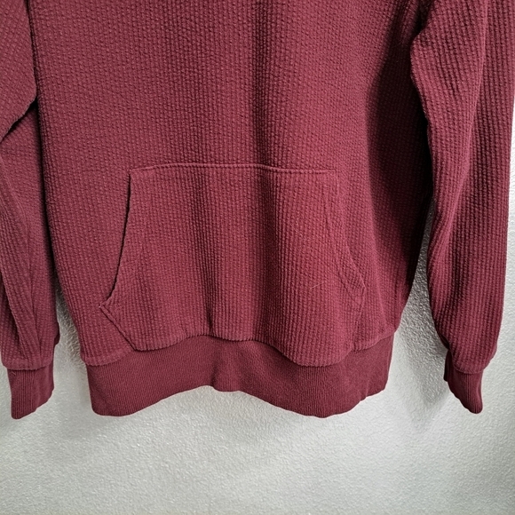 Old Navy Maroon Ribbed Hoodie   Size S - Picture 9 of 12